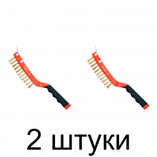 Щетка проволочная YATO YT-6345 4-ряд. со скребком пласт.ручка -2шт