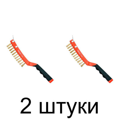 Щетка проволочная YATO YT-6345 4-ряд. со скребком пласт.ручка -2шт