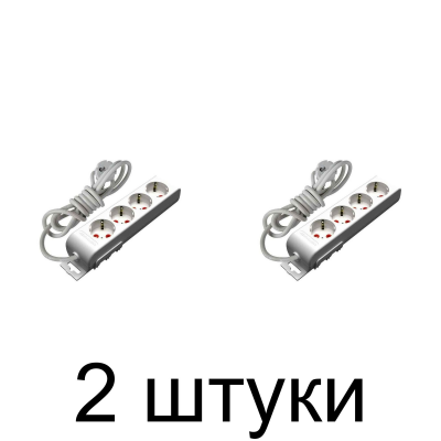 Удлинитель MUTLUSAN 4роз. с/з 3м. -2шт