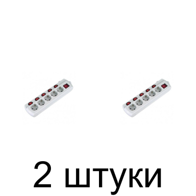 Удлинитель ELECTRALINE 62502 5роз. 1,5м с/з выкл. 3х1 -2шт