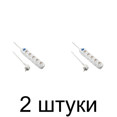 Удлинитель ELECTRALINE 5роз. 1,5м с/з выкл. 3х1 62012 -2шт