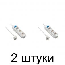 Удлинитель ELECTRALINE 3роз. 3м с/з выкл. 3х1 62050 -2шт
