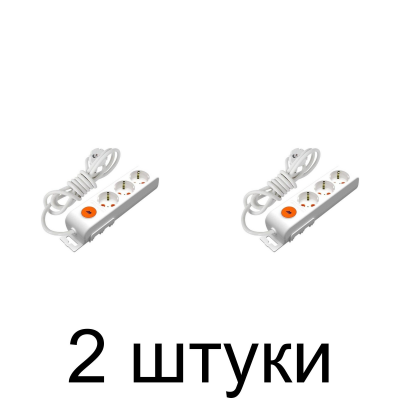 Удлинитель MUTLUSAN 3роз. с/з 3м. выкл. -2шт