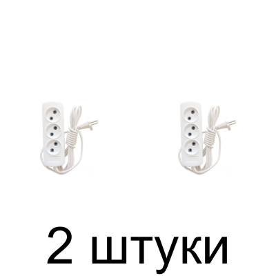 Удлинитель ТИФЛОС У6-3-7 3роз. 7м белый -2шт