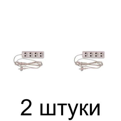 Удлинитель ВЕРТЕКС У6-4-2,0 4роз. 2м -2шт