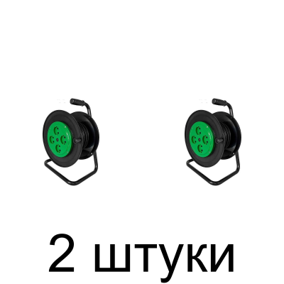 Удлинитель на катушке ЭЛЕКТ ПВС2х0,75 4роз. 20м -2шт