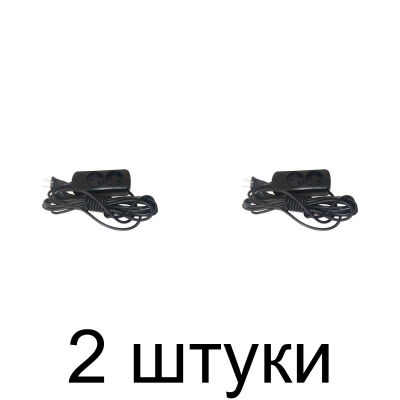 Удлинитель ТИФЛОС У6-2-5,0 2роз. 5м черный -2шт