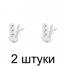 Удлинитель ТИФЛОС У6-3-3 3роз. 3м белый -2шт