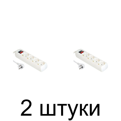 Удлинитель TRUENERGY Office 15104 4роз. 1,5м с/з выкл. 3х1 -2шт