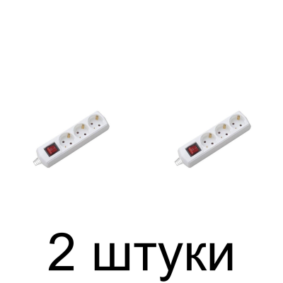 Удлинитель TRUENERGY Office 15102 3роз. 3м с/з выкл. 3х1 -2шт