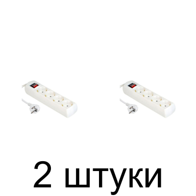 Удлинитель TRUENERGY Office 15106 4роз. 5м с/з выкл. 3х1 -2шт