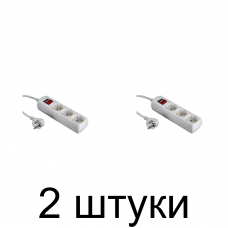 Удлинитель TRUENERGY Office 15101 3роз. 1,5м с/з выкл. 3х1 -2шт