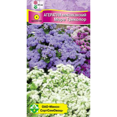 Агератум мексиканский низкорослый  Море Триколор 0,15г (Satimex, Германия)