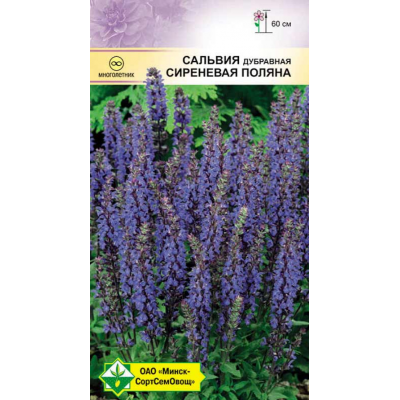 Семена сальвии дубравной Сиреневая поляна 0.05г