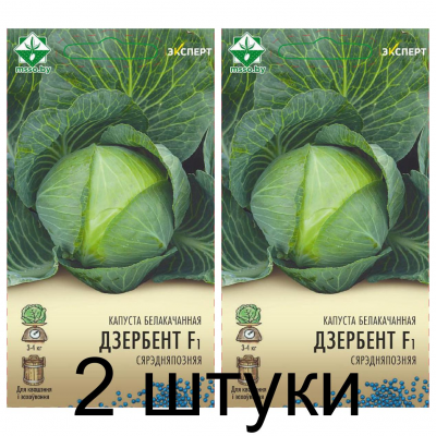 Семена. Капуста б/к Дербент F1 12шт (Эксперт) -2шт