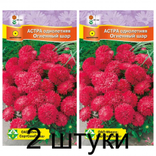 Семена. Астра Карликовая Огненный шар 0.3г -2шт