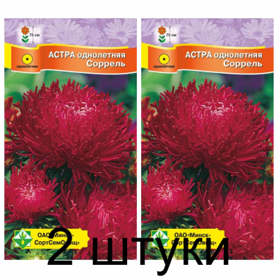 Семена. Астра Краллен Соррель 0.3г -2шт