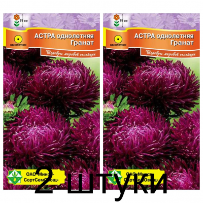 Семена. Астра Ювелирная Гранат 0.15г -2шт