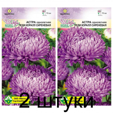 Семена. Астра Леди Коралл Сиреневая 0.1г -2шт