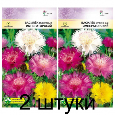 Семена. Василек мускусный Императорский см 0.5г -2шт