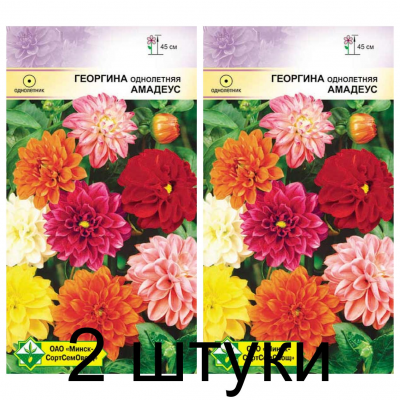 Семена. Георгина однолет Амадеус 0.3г -2шт