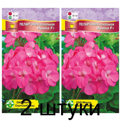 Пеларгония зональная Ирина F1, семена 4шт (Cerny Seed, Чехия) -2шт