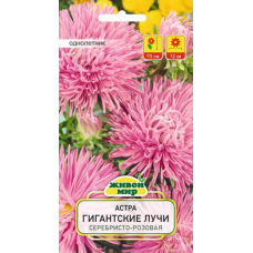 Семена Астра Гигантские лучи серебристо-розовая (W. Legutko) 0,3 г, РБ