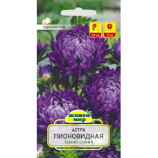Семена Астра Пионовидная темно-синяя (W. Legutko) 0,3 г, РБ