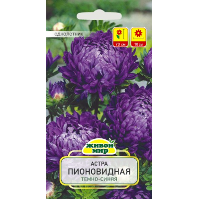 Семена Астра Пионовидная темно-синяя (W. Legutko) 0,3 г, РБ