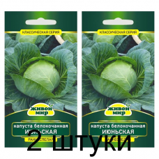 Семена Капуста белокоч. Июньская 1 г, РБ -2шт