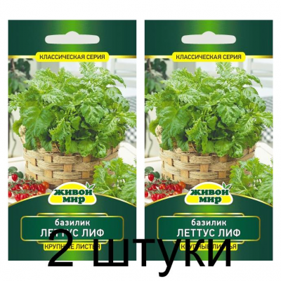 Семена Базилик Леттус Лиф (W. Legutko) 0,5 г, РБ -2шт