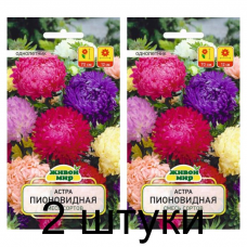 Семена Астра Пионовидная смесь сортов (W. Legutko) 0,5 г, РБ -2шт