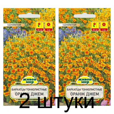 Семена Бархатцы тонколист. Оранж джем (W. Legutko) 0,2 г, РБ -2шт