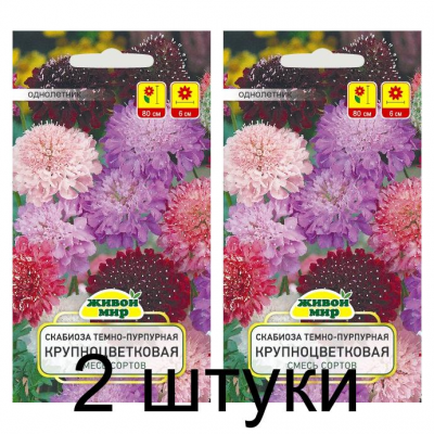 Семена Скабиоза темно-пурпурная Крупноцветковая смесь сортов (W. Legutko) 0,3 г, РБ -2шт