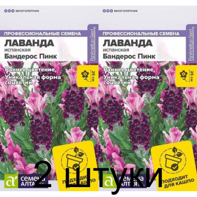 Лаванда испанская Бандерос пинк (Семена Алтая) -2шт