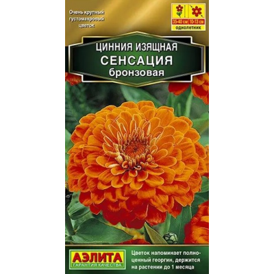 Цинния Сенсация бронзовая (Семена Аэлита)