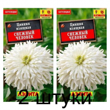 Цинния Снежный человек (Семена Аэлита) - 2 штуки
