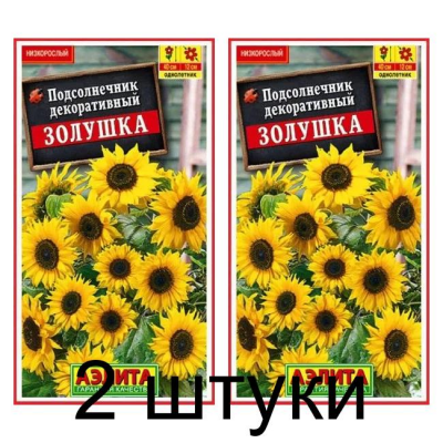 Подсолнечник декоративный Золушка (Семена Аэлита) - 2 штуки
