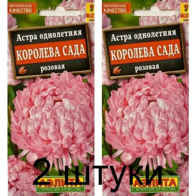 Астра Королева сада розовая (Семена Аэлита) - 2 штуки