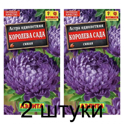 Астра Королева сада синяя (Семена Аэлита) - 2 штуки