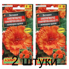 Бегония Америгибрид гофрированная мандарин оранж F1 (Семена Аэлита) - 2 штуки