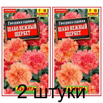 Гвоздика садовая Шабо нежный щербет (Семена Аэлита) - 2 штуки