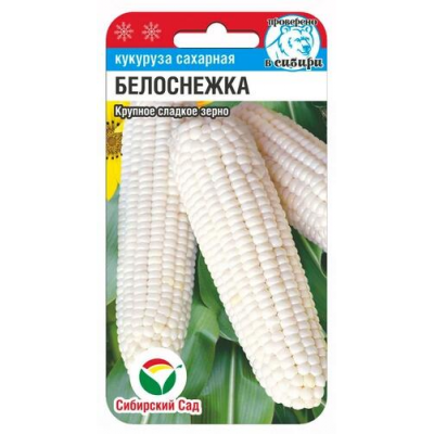 Кукуруза сахарная Белоснежка, 10 семян (Сибирский Сад)