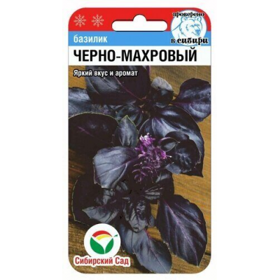Базилик Черно махровый 0,5гр (Семена Сиб Сад)