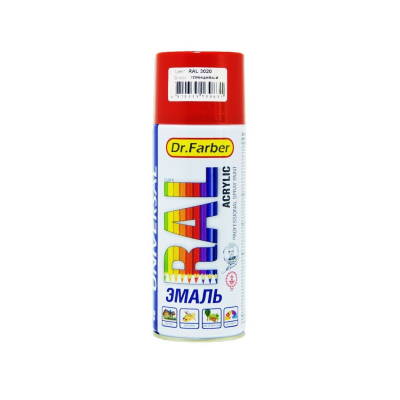 Эмаль Dr.Farber аэроз. акрил универс. RAL 3020 глянц., 520мл