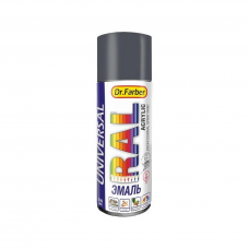 Эмаль Dr.Farber аэроз. акрил универс. RAL 7024 глянц., 520мл