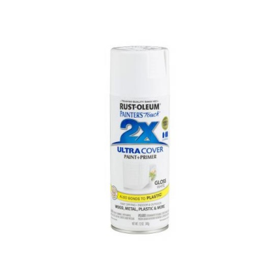 Краска аэроз.ULTRA COVER 2X глянц.белая, 340г