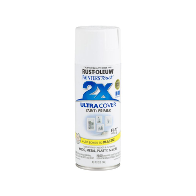 Краска аэроз.ULTRA COVER 2X мат.белая, 340г