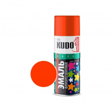 Эмаль аэроз. KUDO флуоресцентная оранжево-красная, 520мл