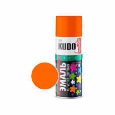 Эмаль аэроз. KUDO флуоресцентная оранжево-желтая, 520мл